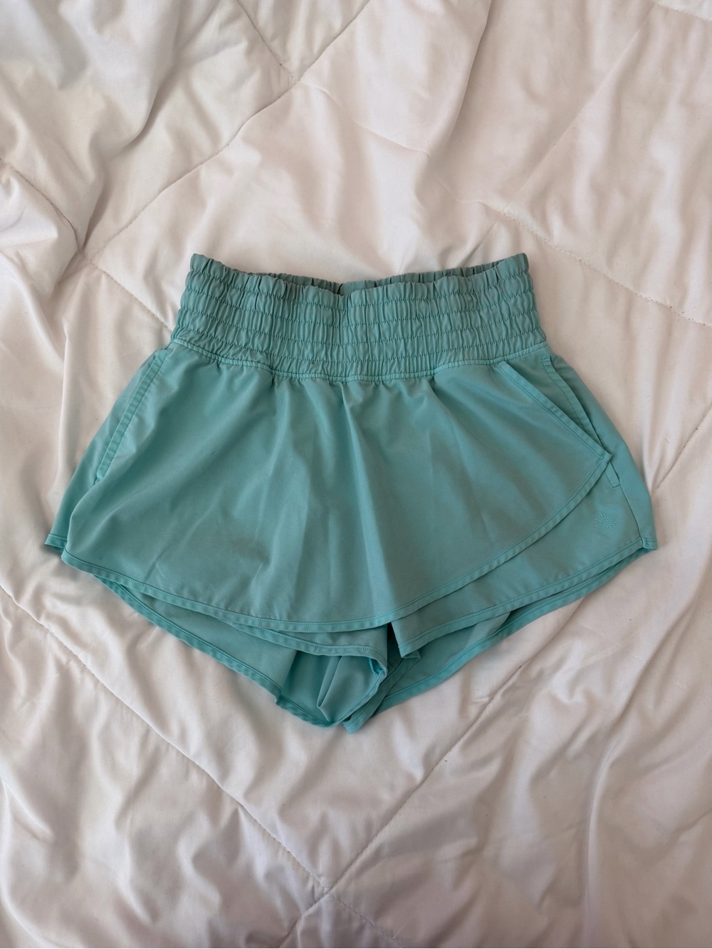 aerie offline blue shorts